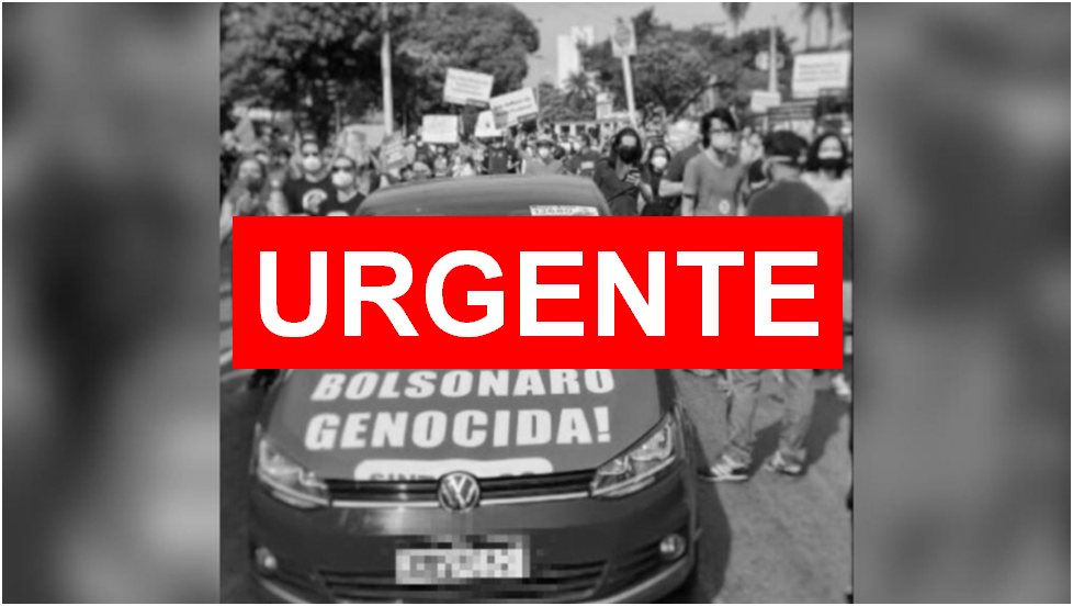 Secretário do PT é preso pela Lei de Segurança Nacional por faixa "Bolsonaro genocida"