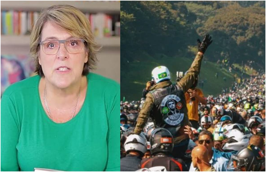 "Monte de macaco; enrustidos", diz colunista da Folha sobre motociata com Bolsonaro