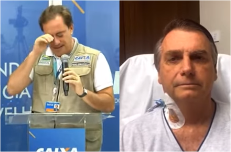 Presidente da CAIXA vai às lágrimas ao receber vídeo-chamada de Bolsonaro do hospital