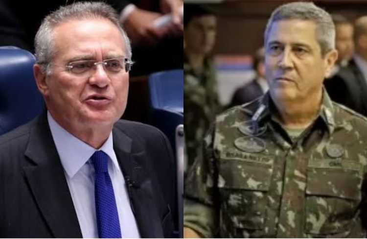 Renan Calheiros ataca ministro da Defesa, general Braga Netto: "Elemento perigoso"