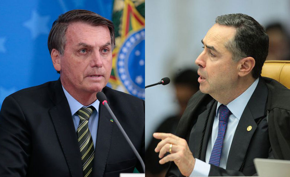 Bolsonaro manda recado a Barroso após reação do TSE: "Não aceitarei intimidações"