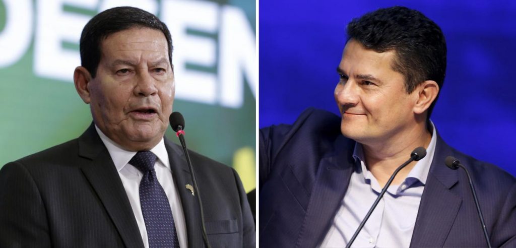 Jornal acusa Mourão de trocar mensagens com Moro visando aproximação