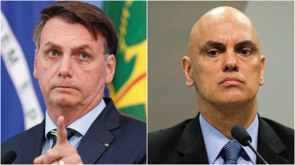 Bolsonaro manda indireta a Moraes: "Cale a boca! Bota a tua toga e não encha o saco"