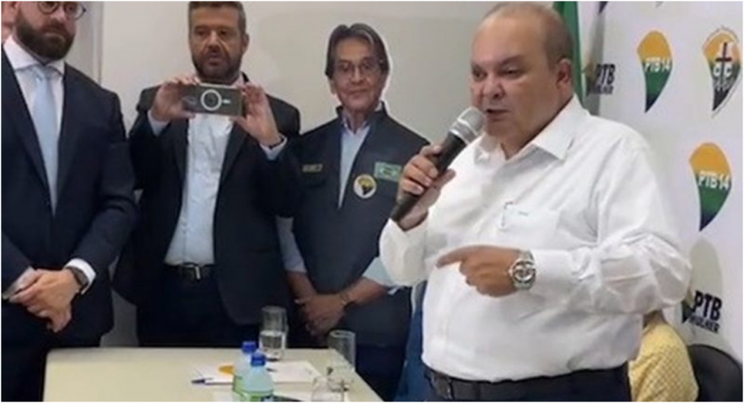Governador do DF, Ibaneis fecha aliança com o PTB e destaca apoio a Bolsonaro