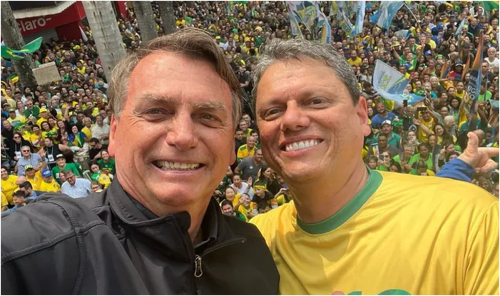 De olho em 2026, Bolsonaro exalta Tarcísio: "Melhor do que eu em todos os aspectos"