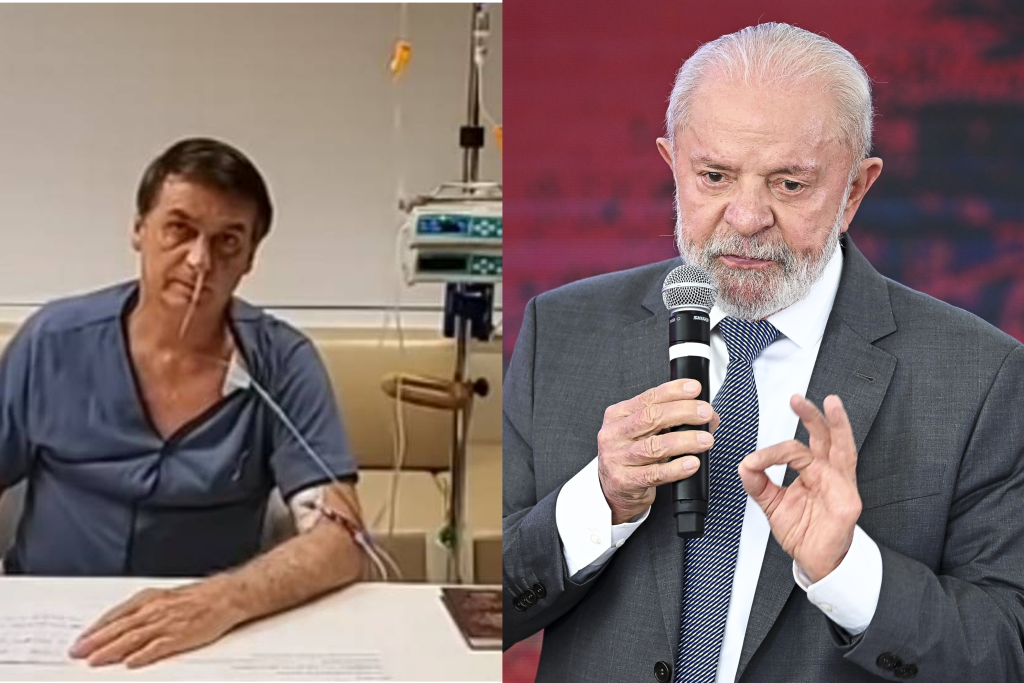 Diferente de Lula, Bolsonaro mesmo internado fazia lives e tirava fotos em hospital